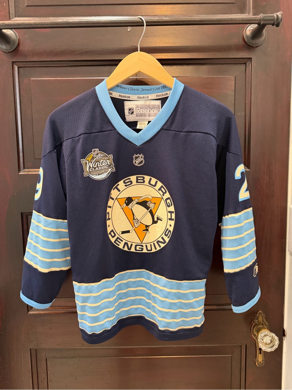 Reebok Kids Pittsburgh Penguins Navy & Light Blue Winter Classic 2011 Jersey